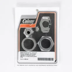 Colony #9610-5 Rear Axle Nut And Lock Kit - Harley VL 1930 - 36 - Chrome Plated
