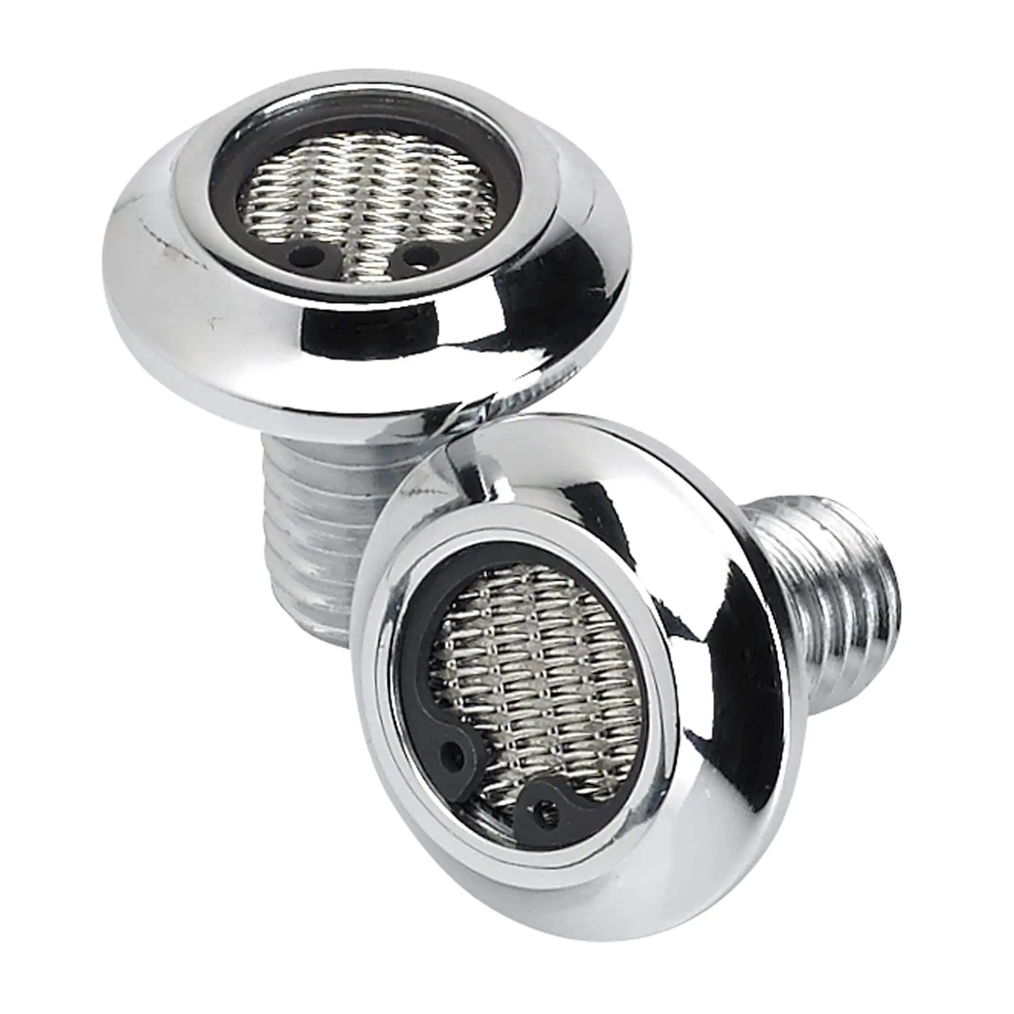 Lowbrow Customs Radius Breather Bolts For Harley-Davidson Twin Cam - Chrome Plated 3 Lowbrow Customs Radius Breather Bolts For Harley-Davidson Twin Cam - Chrome Plated - Image 2