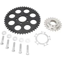 Lowbrow Customs Belt To Chain Conversion Kit Harley 883 Sportster 1995-2003 - Black Sprocket