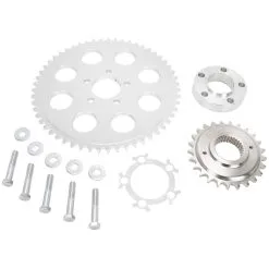 Lowbrow Customs Belt To Chain Conversion Kit Harley Davidson Dyna Twin Cam 2006-2017 - Silver Sprocket