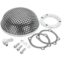 Cycle Standard Mesh Air Cleaner - Chrome - Harley-Davidson CV Carb Sportster And Big Twin