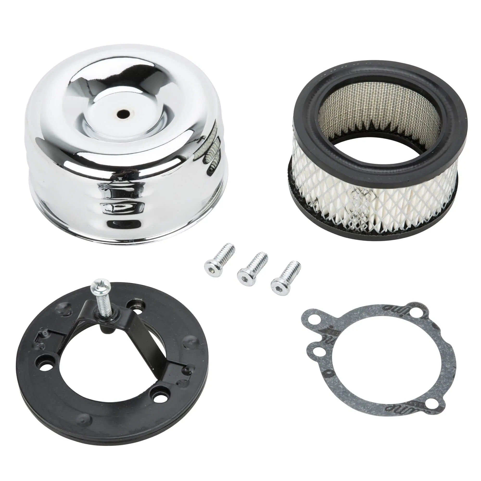 Lowbrow Customs Louvered Air Cleaner For S&S Super E / G Carburetors - Chrome 3 Lowbrow Customs Louvered Air Cleaner For S&S Super E / G Carburetors - Chrome