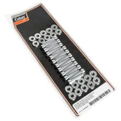 Colony 3123-20-P Chrome Smooth Head Allen Rocker Cover Mounting Kit 2017 & Up Harley-Davidson Touring Models