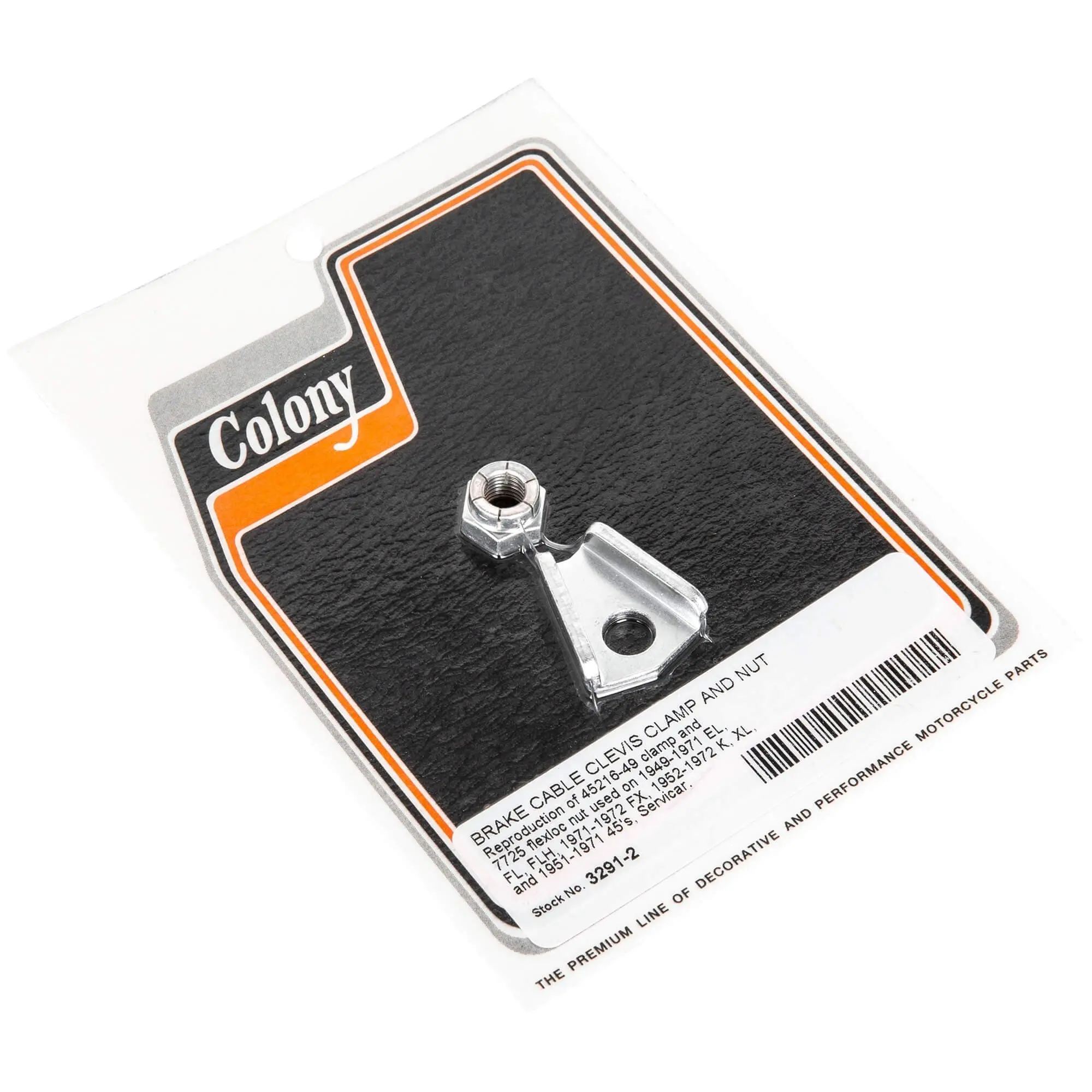 Colony #3291-2 Brake Cable Clevis Clamp And Nut 1949 - 1971 Harley-Davidson EL FL FLH , 1971 - 1972 FX, 1952 - 1972 K XL, 1951 - 1971 45's Servicar OEM # 45216-49 3 Colony #3291-2 Brake Cable Clevis Clamp And Nut 1949 - 1971 Harley-Davidson EL FL FLH , 1971 - 1972 FX, 1952 - 1972 K XL, 1951 - 1971 45's Servicar OEM # 45216-49