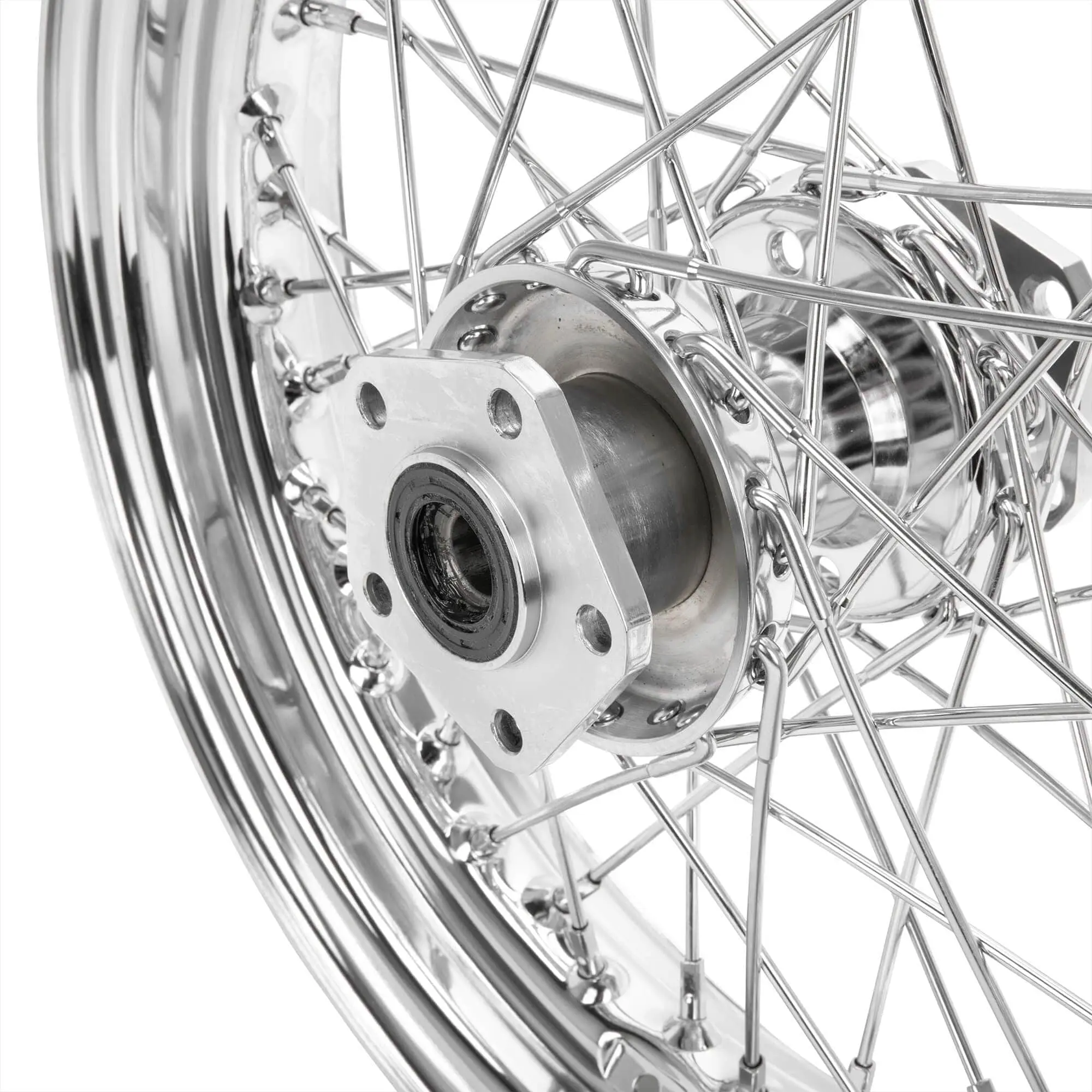 Mid-USA 16 X 3.00 Chrome Complete Rear Wheel Fits All Harley-Davidson 1979-1999 5 Mid-USA 16 X 3.00 Chrome Complete Rear Wheel Fits All Harley-Davidson 1979-1999 - Image 3