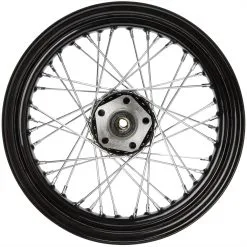 Mid-USA 16 X 3.00 Black Complete Rear Wheel Fits All Harley-Davidson 1979-1999 -Motorcycle Wheel Screws Outlet Shop 010383 cycle stantard 16x3.00 black complete rear wheel fits harley davidson 1979 1999 except flt 8