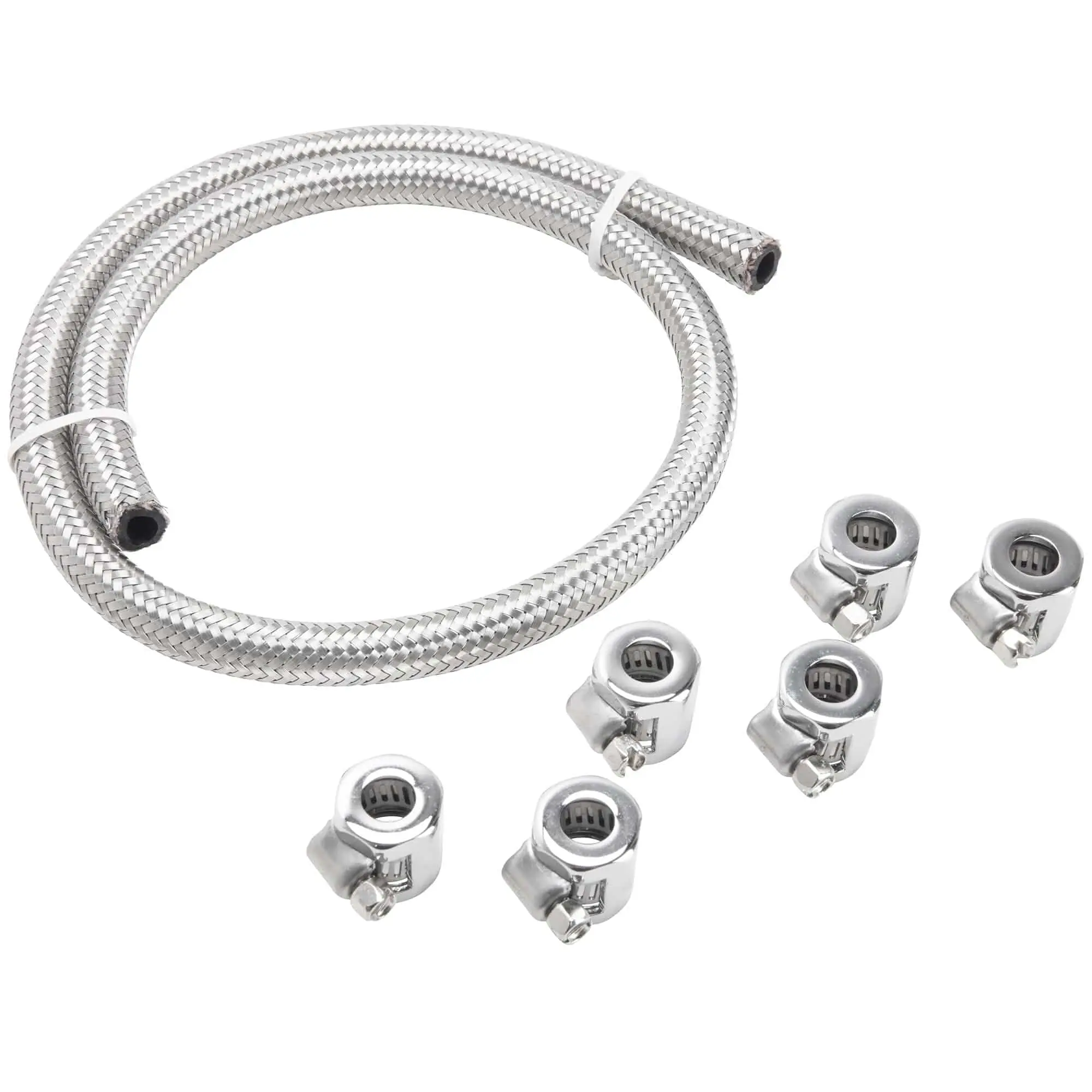 Cycle Standard 1/4 Inch Braided Stainless Fuel Line Kit 5 Cycle Standard 1/4 Inch Braided Stainless Fuel Line Kit - Image 3