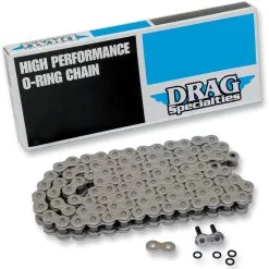 DRAG Specialties 530 O-Ring Drive Chain - 120 Links Includes Master Link - Chrome