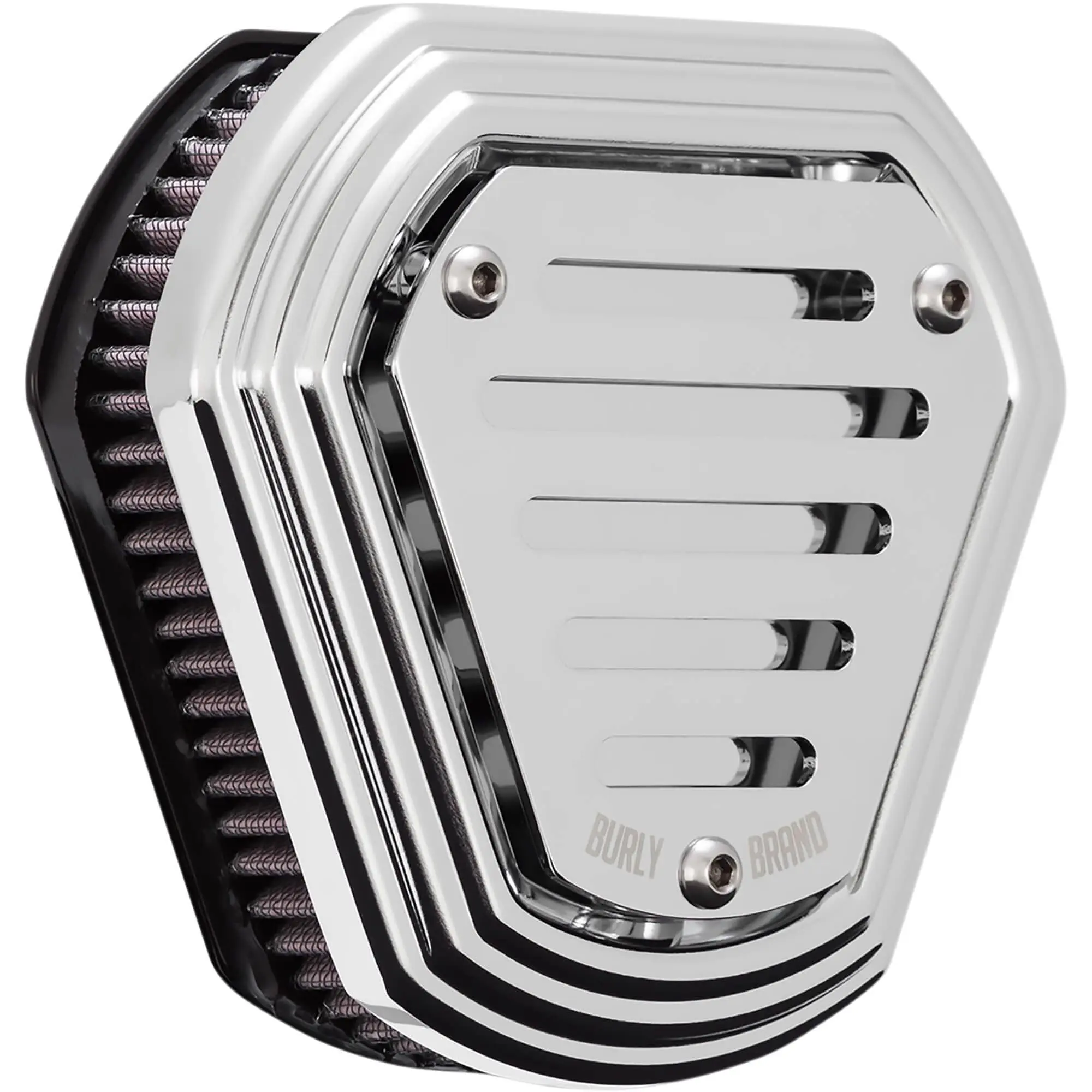 Burly Brand Hex Air Cleaner - Chrome - 1993-2007 Harley-Davidson Evo And Twin Cam 4 Burly Brand Hex Air Cleaner - Chrome - 1993-2007 Harley-Davidson Evo And Twin Cam - Image 2