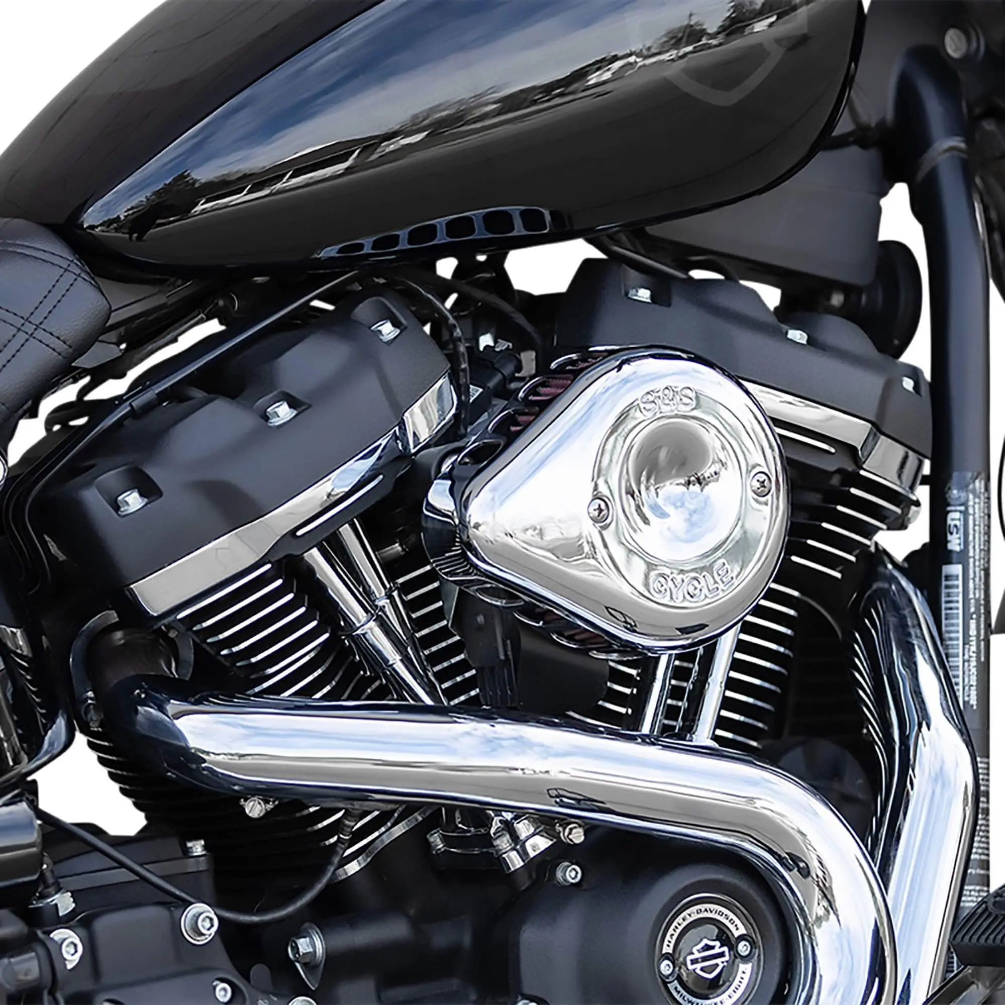 S&S Cycle Mini Teardrop Stealth Air Cleaner - Chrome - 2017-Up Harley-Davidson M8 Models 4 S&S Cycle Mini Teardrop Stealth Air Cleaner - Chrome - 2017-Up Harley-Davidson M8 Models - Image 2