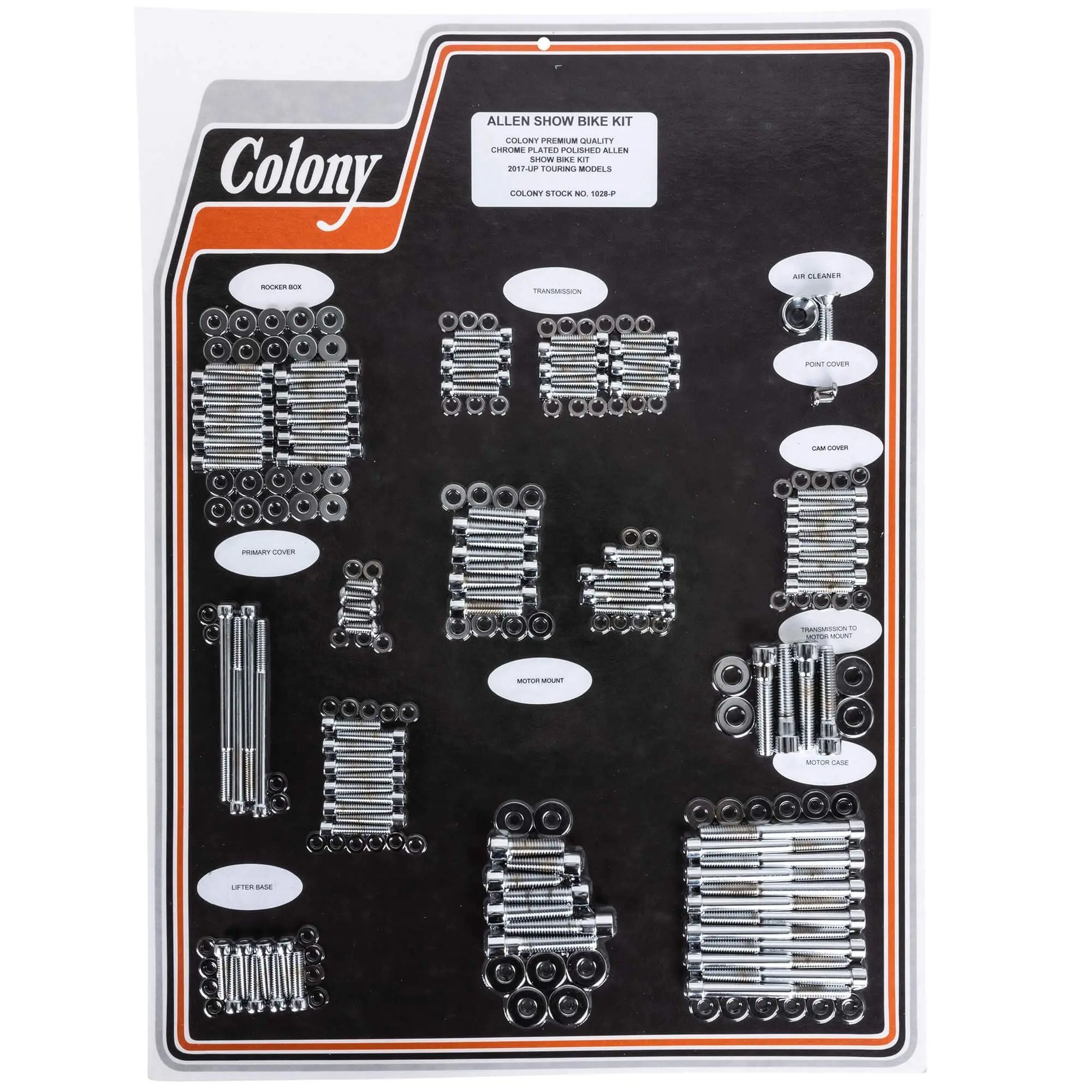 Colony #1028-P Complete Show Bike Kit Chrome Polished Allen 2017-Up Harley-Davidson Touring Models 3 Colony #1028-P Complete Show Bike Kit Chrome Polished Allen 2017-Up Harley-Davidson Touring Models