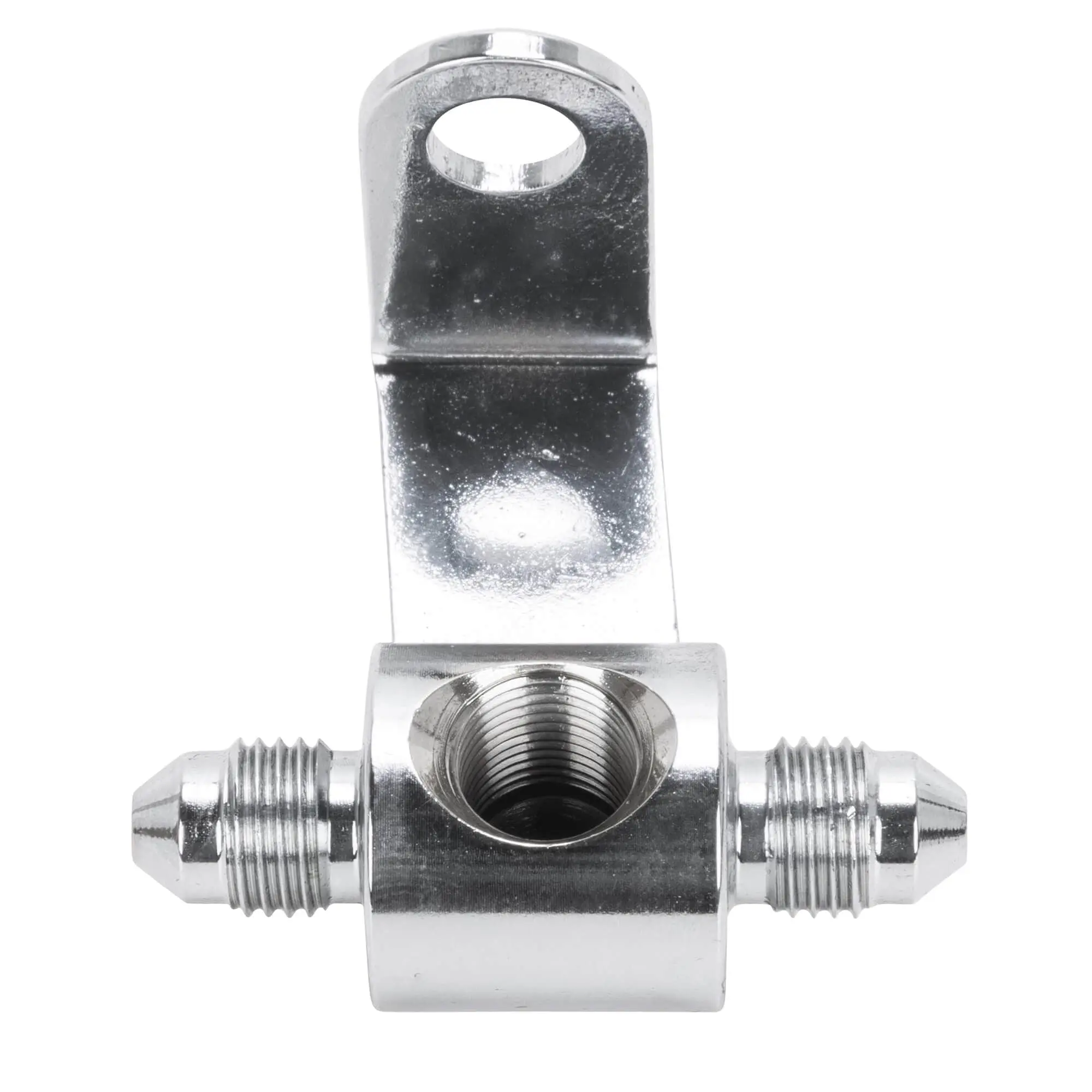 Goodridge 1/8 Inch NPT Universal Rear Junction Block With Brake Light Switch Mount - Chrome 3 Goodridge 1/8 Inch NPT Universal Rear Junction Block With Brake Light Switch Mount - Chrome