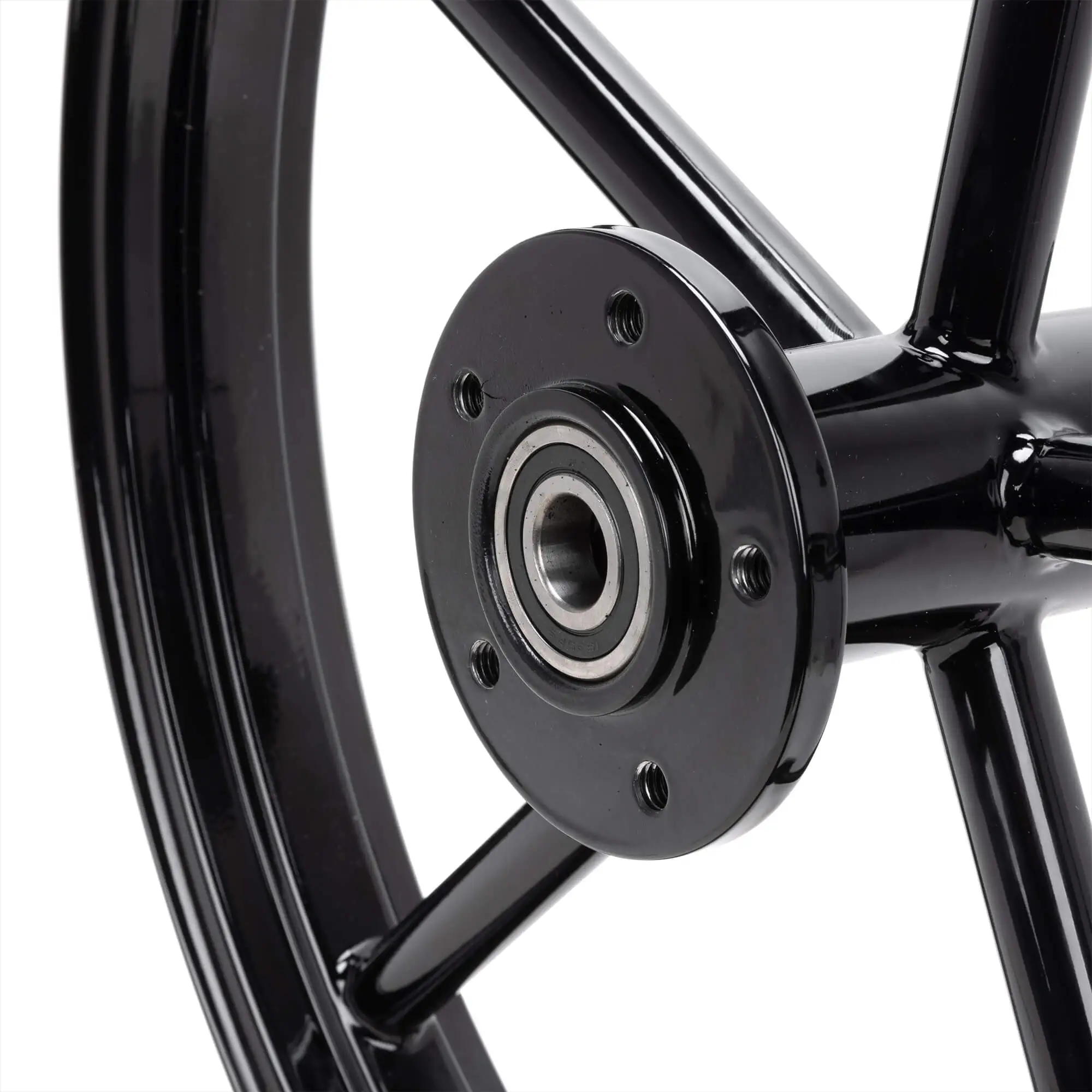 Led Sled Customs Round Spoke Invader 21 X 2.15 Wide Flange Front Wheel - Gloss Black 7 Led Sled Customs Round Spoke Invader 21 X 2.15 Wide Flange Front Wheel - Gloss Black - Image 5