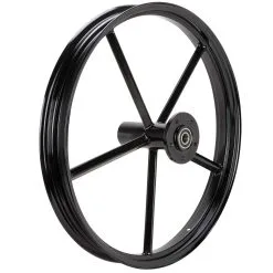 Led Sled Customs Square Spoke Invader 21 X 2.15 Wide Flange Front Wheel - Gloss Black