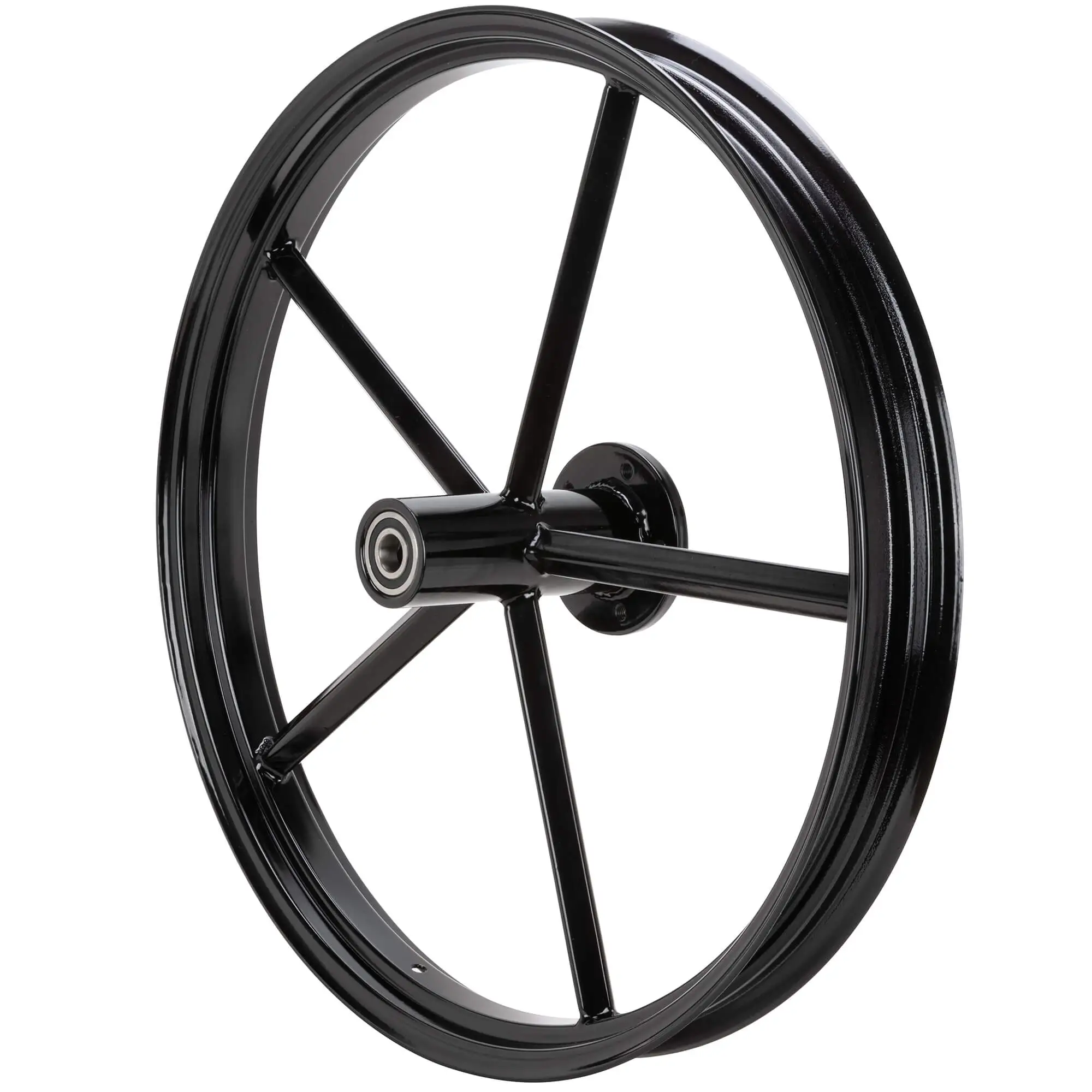 Led Sled Customs Square Spoke Invader 21 X 2.15 Wide Flange Front Wheel - Gloss Black 5 Led Sled Customs Square Spoke Invader 21 X 2.15 Wide Flange Front Wheel - Gloss Black - Image 3