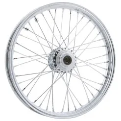 HardDrive American V-Twin Products 19 X 2.15 40 Spoke Chrome Dual Disc Front Wheel Fits 1984-99 Harley-Davidson FXD/FXR/XL