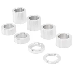 Lowbrow Customs 8 Piece Aluminum Wheel Axle Spacer Kit - 1.125 Inch O.D. X 3/4 Inch I.D. -Motorcycle Wheel Screws Outlet Shop 014230 Lowbrow Customs 8PieceAluminumWheelAxleSpacerKit 1.125inODx3 4inID 3