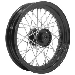 Mid-USA 16 X 3 Black Antique Style Front Spool Wheel