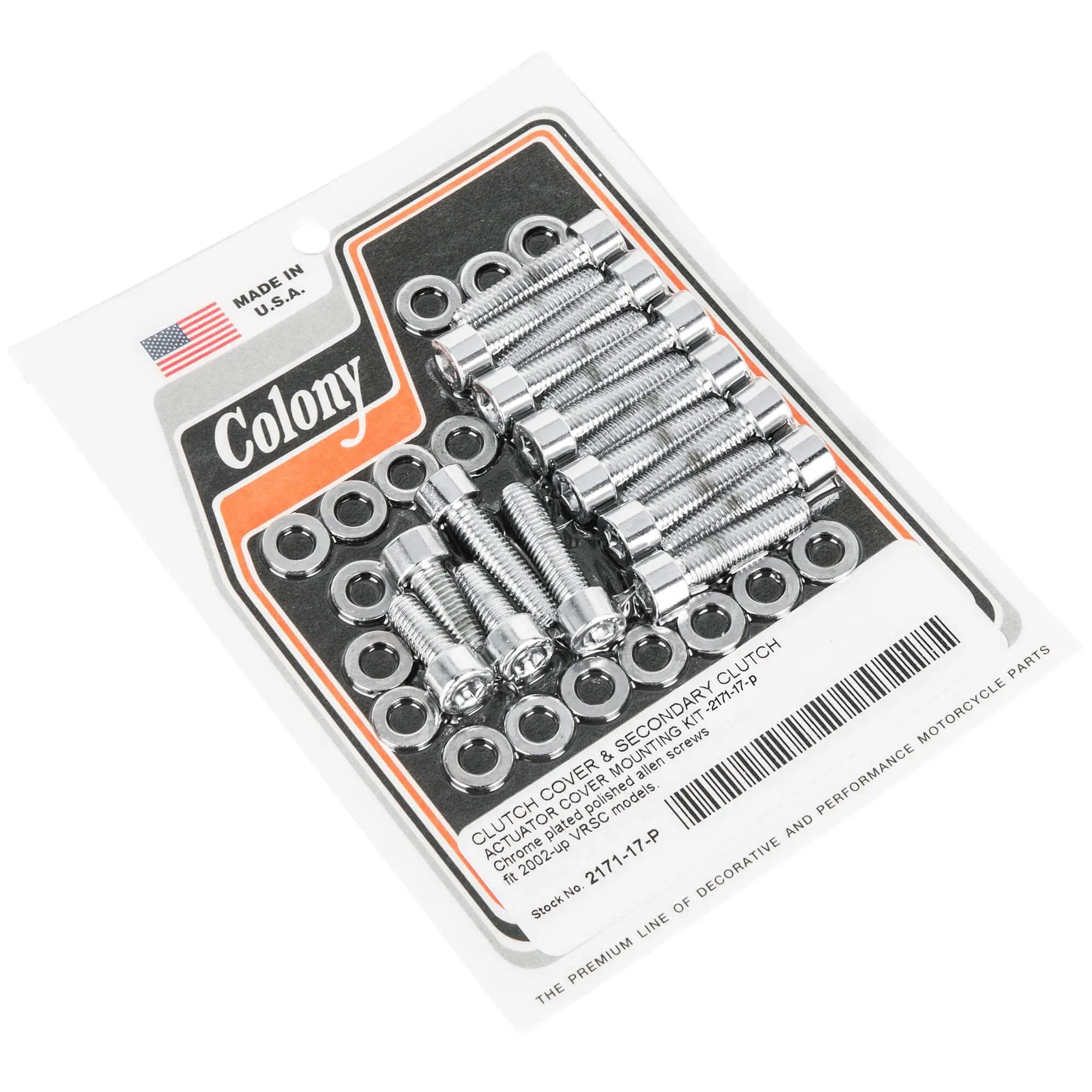 Colony #2171-17-P Clutch Cover Mounting Kit Smooth Chrome Allen Harley 2002-up VRSC 4 Colony #2171-17-P Clutch Cover Mounting Kit Smooth Chrome Allen Harley 2002-up VRSC - Image 2