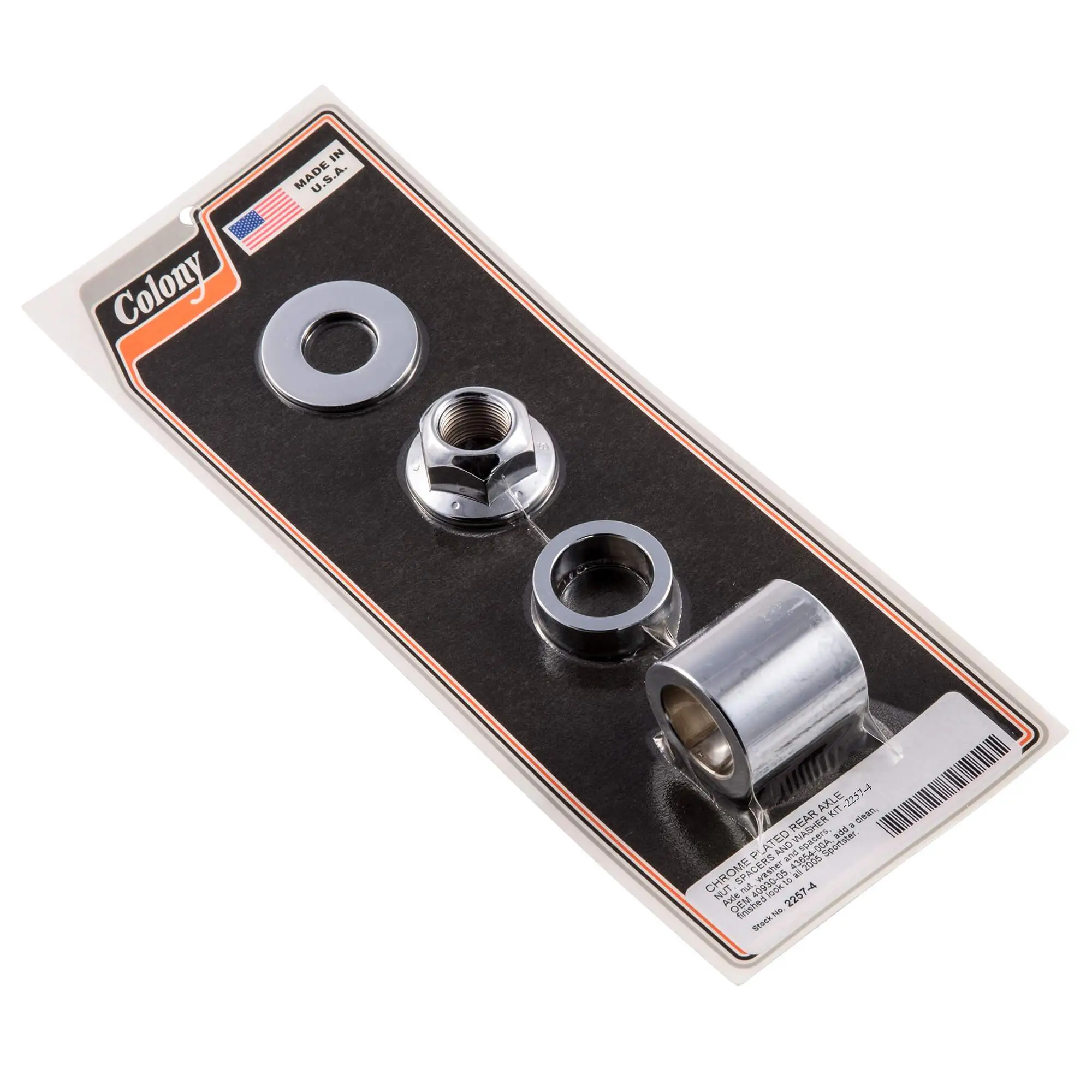 Colony #2257-4 Chrome Rear Axle Nut Spacer Washer Kit Harley Sportster 2005 3 Colony #2257-4 Chrome Rear Axle Nut Spacer Washer Kit Harley Sportster 2005