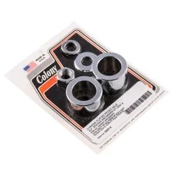 Colony #2337-5 Chrome Front Axle Nut Spacer Washer Kit Harley Dyna FXDWG 06-07