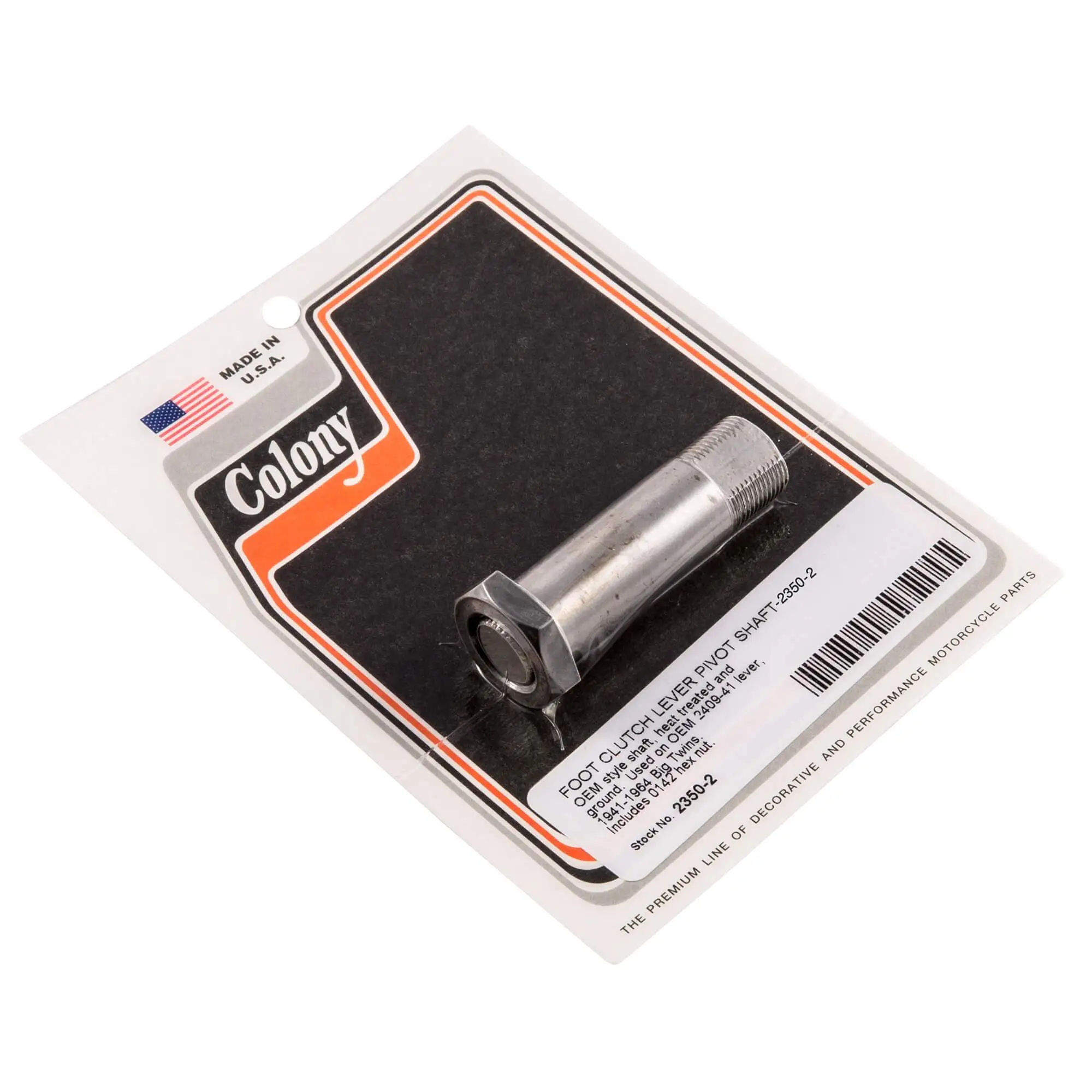 Colony #2350-2 Foot Clutch Lever Pivot Shaft OEM Harley Big Twins 1941-64 3 Colony #2350-2 Foot Clutch Lever Pivot Shaft OEM Harley Big Twins 1941-64