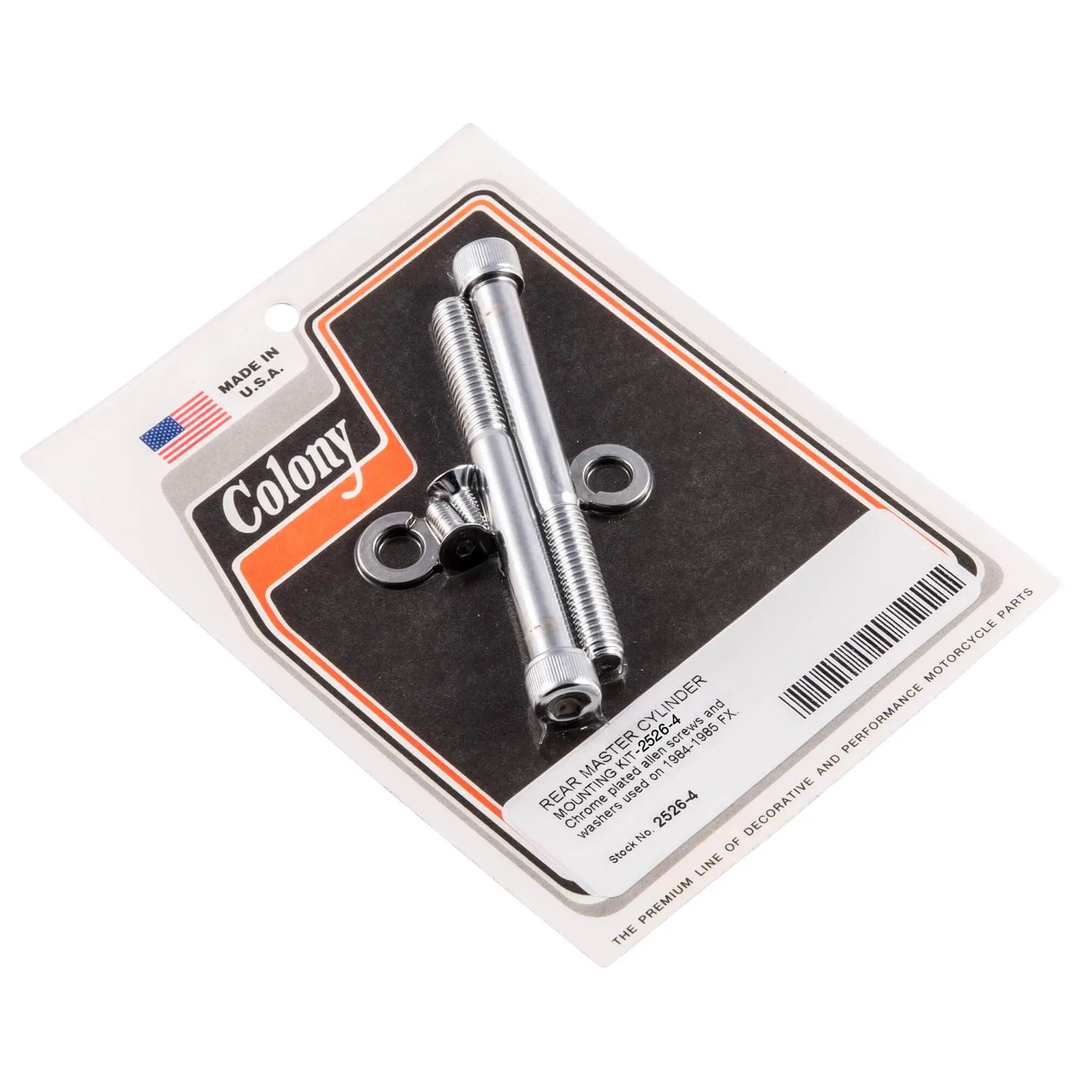Colony #2526-4 Rear Master Cylinder Chrome Allen Mounting Kit Harley FX 84-85 3 Colony #2526-4 Rear Master Cylinder Chrome Allen Mounting Kit Harley FX 84-85