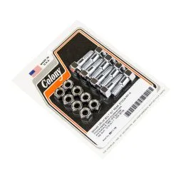 Colony #8811-16 Brake Drum Bolt Kit Rear Stock Chrome Harley XL 66-78 OEM 3970B