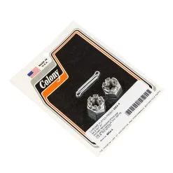 Colony #8854-4 Front Axle Nut Kit Chrome Harley 45 Solo 37-52 OEM 3910-37