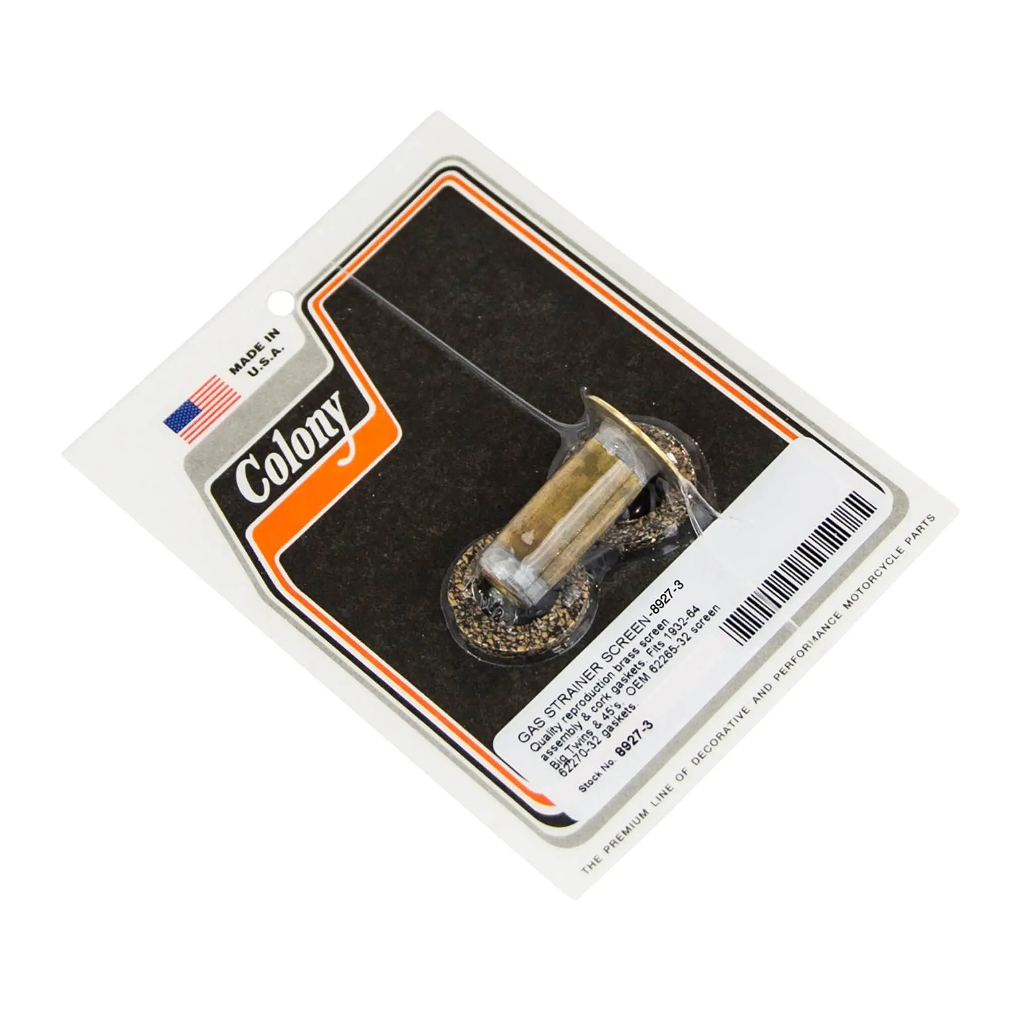 Colony #8927-3 Gas Strainer Screen Harley Big Twins 45s 32-64 OEM 62265-32 3 Colony #8927-3 Gas Strainer Screen Harley Big Twins 45s 32-64 OEM 62265-32