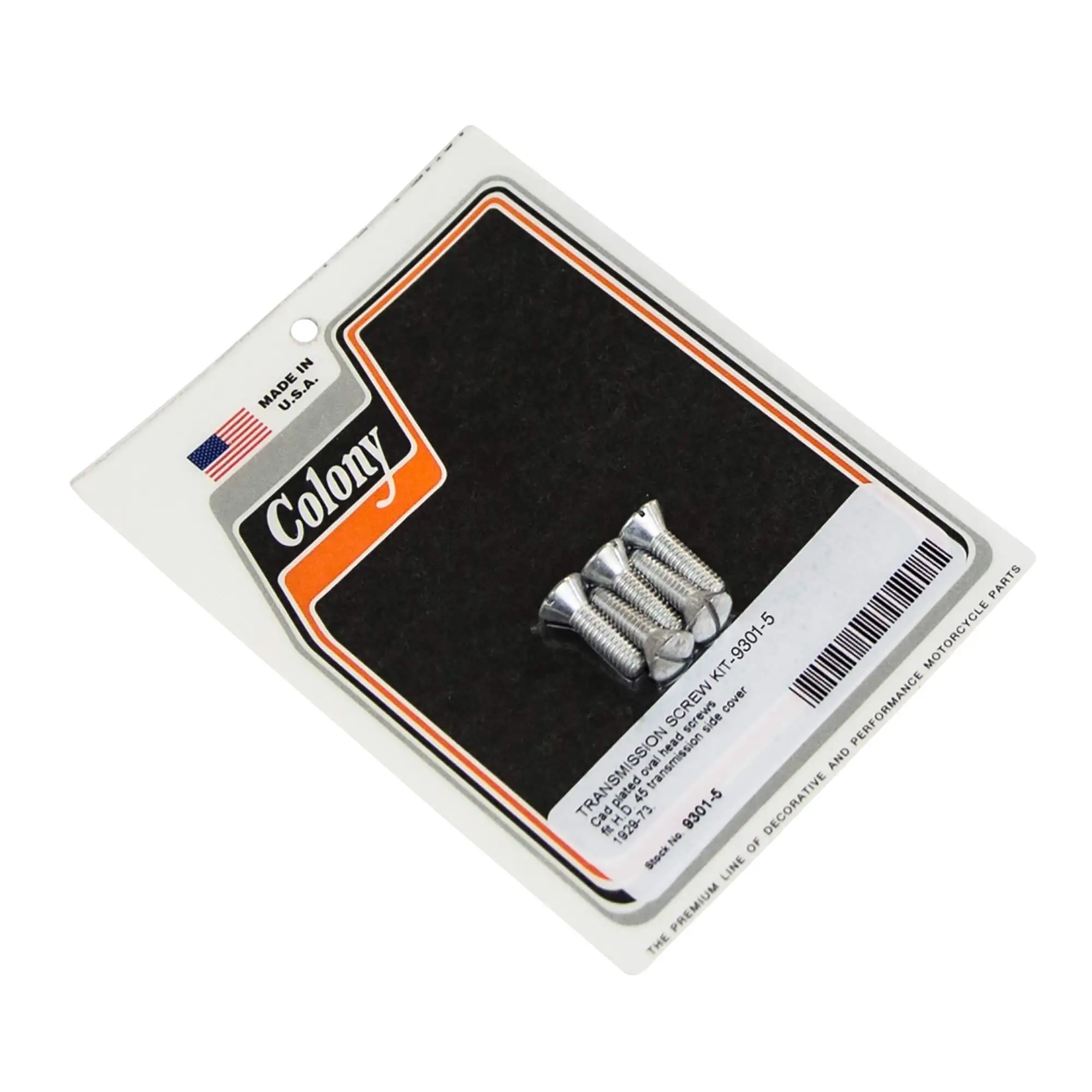 Colony #9301-5 Transmission Screw Kit CAD Harley 45 1929-73 3 Colony #9301-5 Transmission Screw Kit CAD Harley 45 1929-73