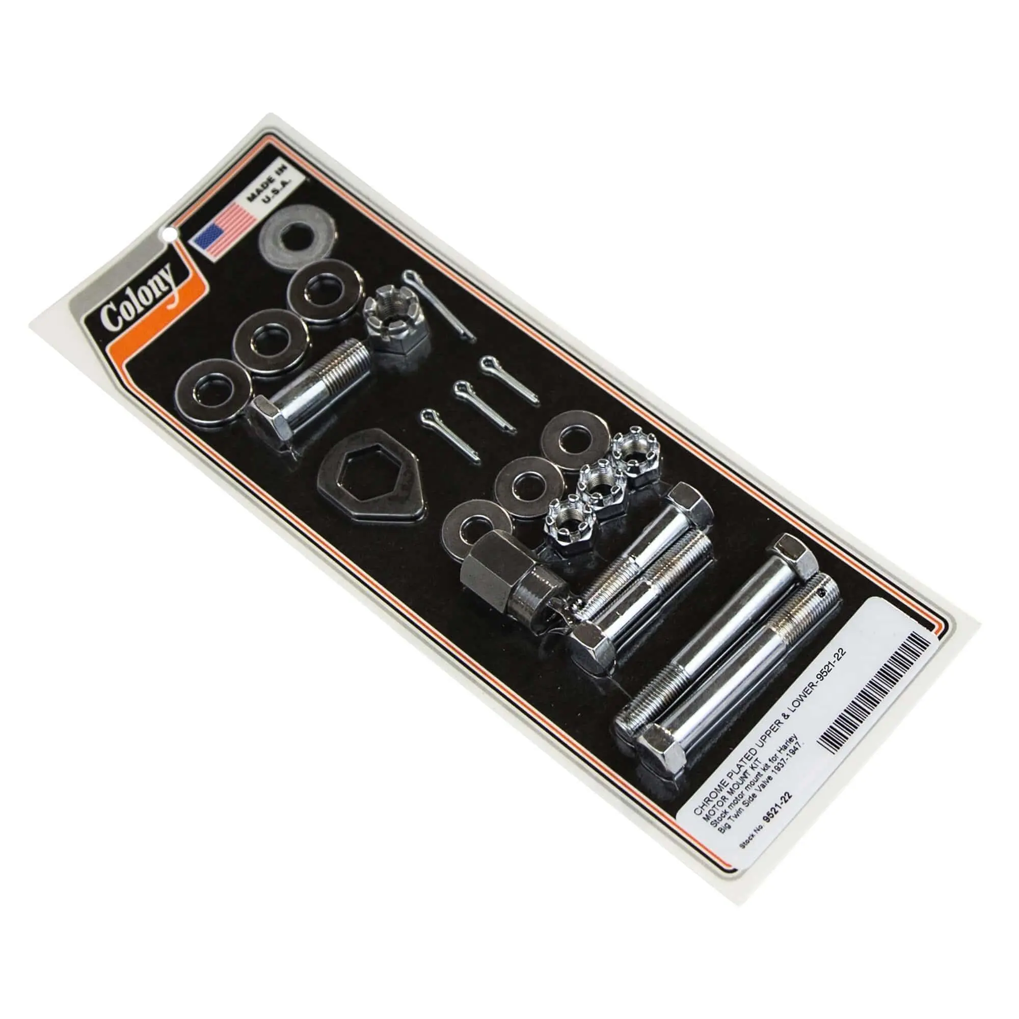 Colony #9521-22 Upper & Lower Motor Mount Kit Chrome Harley Big Twin Side Valve 37-47 3 Colony #9521-22 Upper & Lower Motor Mount Kit Chrome Harley Big Twin Side Valve 37-47
