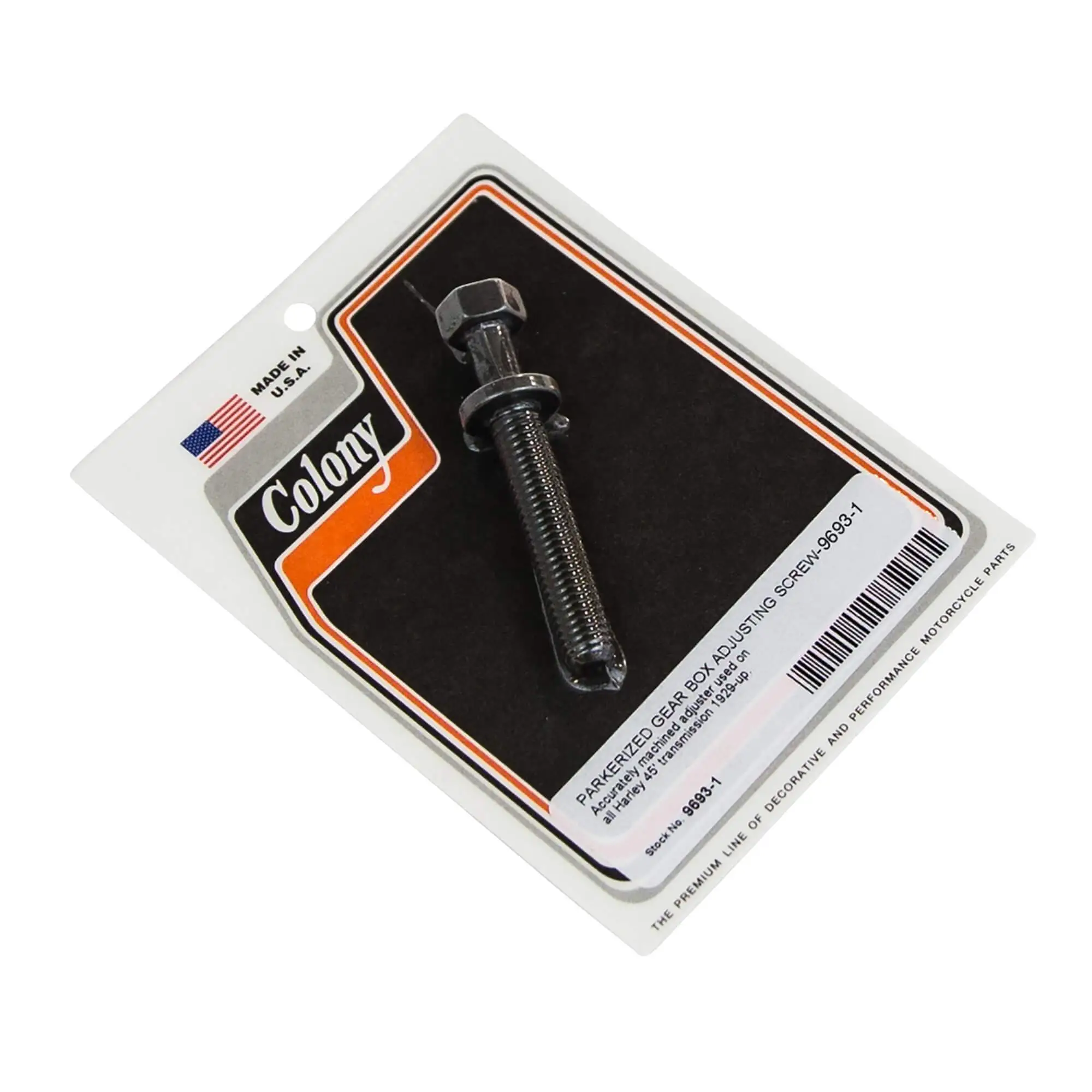 Colony #9693-1 Gear Box Adjusting Screw Parkerized H-D 45 1929-up 3 Colony #9693-1 Gear Box Adjusting Screw Parkerized H-D 45 1929-up