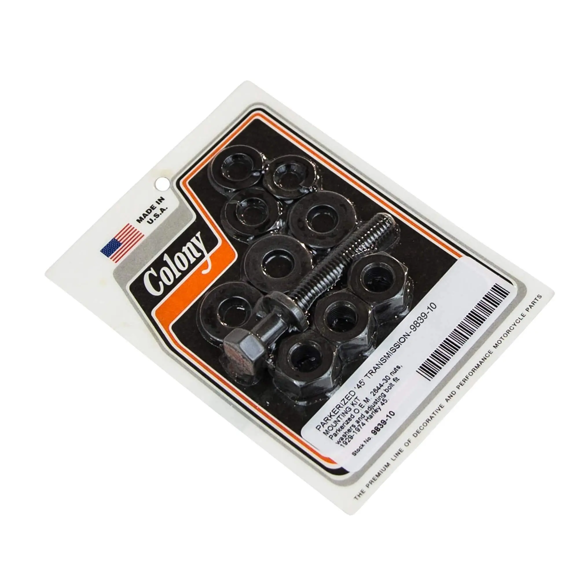 Colony #9839-10 Transmission Mounting Kit Parkerized Harley 45 29-74 3 Colony #9839-10 Transmission Mounting Kit Parkerized Harley 45 29-74
