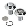 Lowbrow Customs Radius Breather Bolts For Harley-Davidson Twin Cam - Chrome Plated -Motorcycle Wheel Screws Outlet Shop large 3736 003736 lowbrow customs radius twin cam breather bolts 2