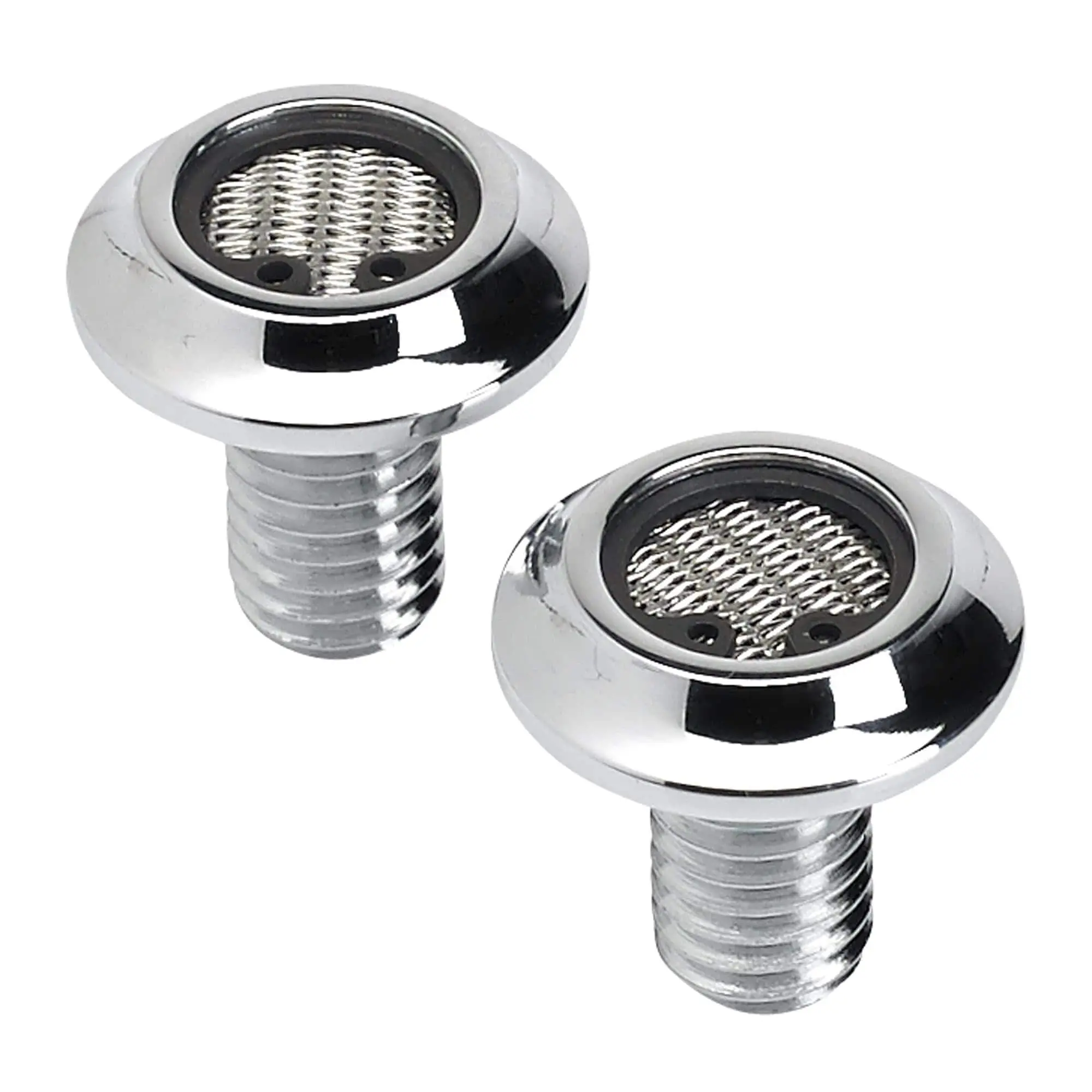 Lowbrow Customs Radius Breather Bolts For Harley-Davidson Twin Cam - Chrome Plated 4 Lowbrow Customs Radius Breather Bolts For Harley-Davidson Twin Cam - Chrome Plated - Image 3
